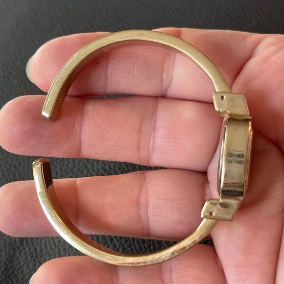 New Gruen Womens Gold-Tone Quartz Watch With Crystal Accents & Metal Bezel - Picture 3 of 10